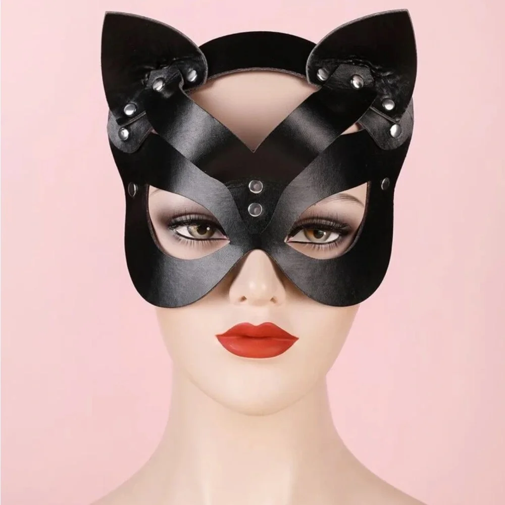 Faux Leather Halloween Costume Eye Shield